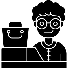 Shopper Icon Vector Element