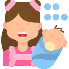 Babysitting Icon Vector Element
