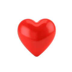 red heart isolated on white