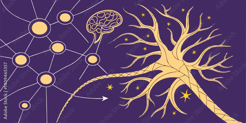 Poster the neural network a visual representation of brain connectivity and cognitive processes