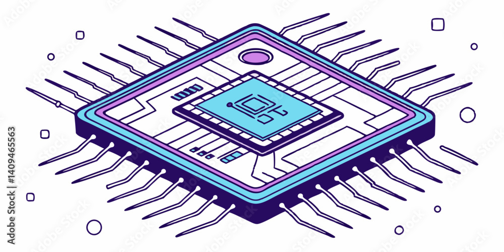 Poster microchip technology exploring the intricacies of advanced semiconductor design and innovation in co
