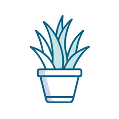 Aloe Vera Plant in Pot Icon – Medicinal and Herbal Remedy Symbol