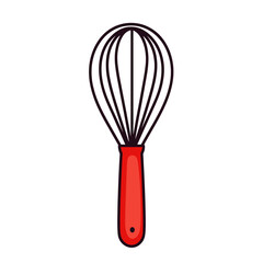 Naklejka premium Whisk in cute cartoon vector style, colored, no shadow, white background