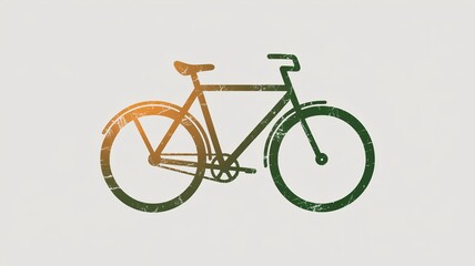 Vintage Bicycle Silhouette with Rustic Style