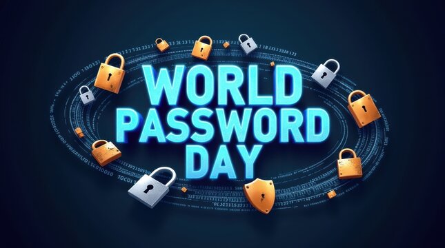 World password day celebration cybersecurity awareness digital safety online environment graphic design concept
