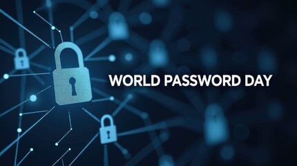 Cybersecurity awareness event world password day digital realm educational content online environment awareness concept