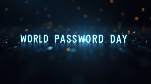 Celebrating world password day cybersecurity awareness event digital space visual concept informative perspective