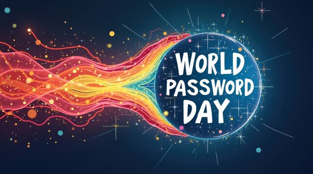 Celebrating world password day a colorful digital awareness event in a creative environment