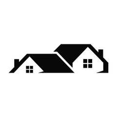 Roof Real estate logo design vector