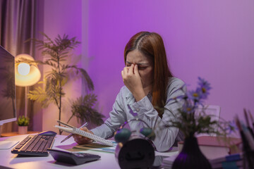 this businesswoman was sitting in her private office working and lost track of time because of the...