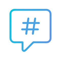 Obraz premium Hashtag Bubble Icon Representing Trending Topics
