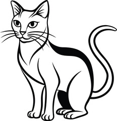 Cat silhouette vector designs 7
