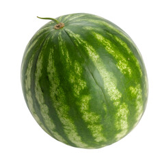 Whole watermelon isolated on transparent background