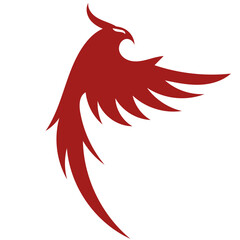 Modern Phoenix Bird Silhouette