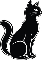 Cat silhouette vector designs 8