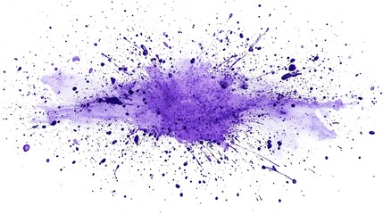 Obraz premium Abstract purple watercolor splash explosion on white background.