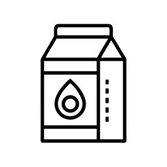 Milk Carton Icon Representing Dairy Farming Product