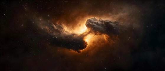 Cosmic Nebulae's Fiery Embrace