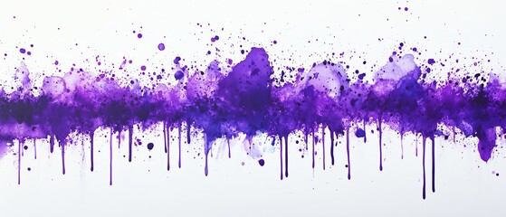 Fototapeta premium Abstract purple watercolor splash painting.