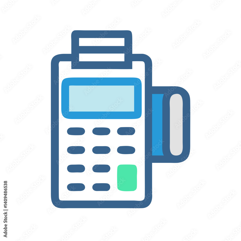 Aufkleber pos machine icon representing payment terminal