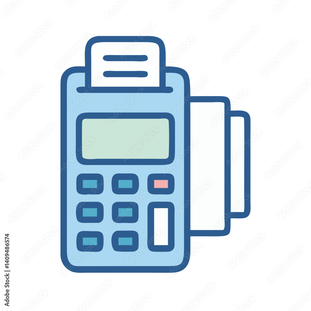 Poster pos machine icon representing payment terminal