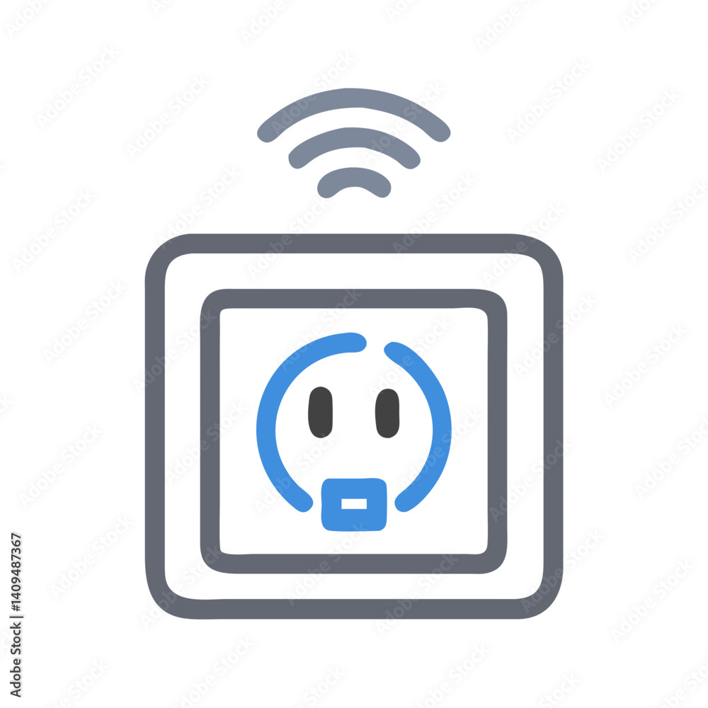Poster Power Socket Icon Representing Energy Access Point