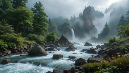 waterfall in yosemite national park