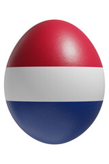 Rendered easter egg with a flag of the Netherlands on the surface.