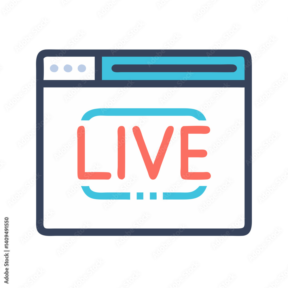 Aufkleber support agent window icon representing live customer assistance