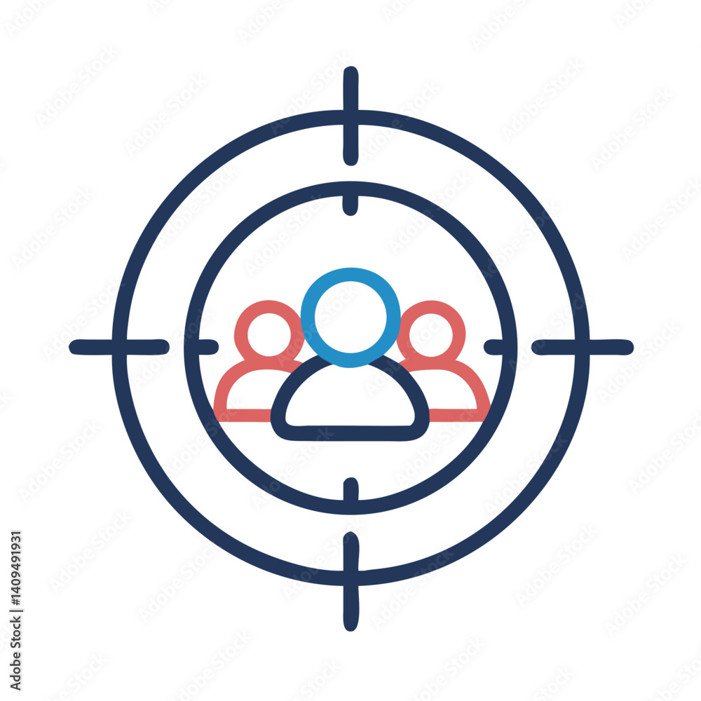 Poster target-icon-representing-audience-targeting