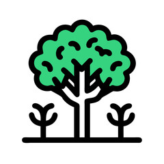Obraz premium Tree Icon Representing Orchard or Forest