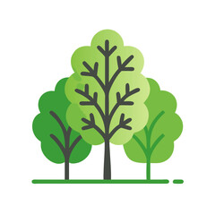 Tree Icon Representing Orchard or Forest