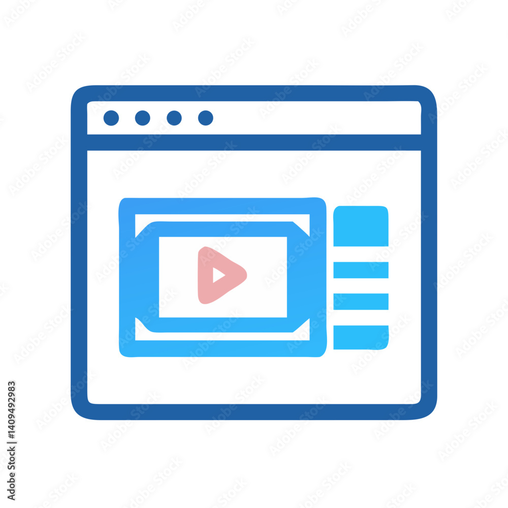 Poster video frame icon representing online video editor