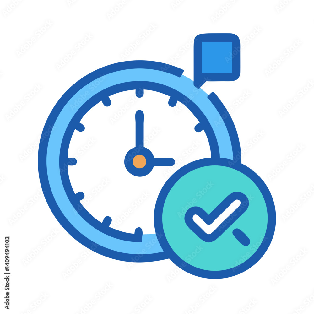 Aufkleber work time clock icon representing labor hours