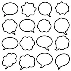 Collection of Various Speech Bubbles
