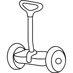 Electric Scooter Icon Line Art Vector Illustration Design