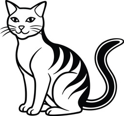 Cat silhouette vector designs 16