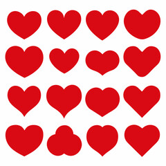 Heart Icon Set – Vector Love and Valentine Symbol Collection
