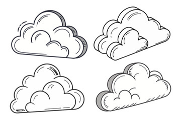 Vector cloud icon design illustrates the cloud computing concept, a symbol of internet technology
