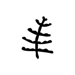 black plant tree silhouette
