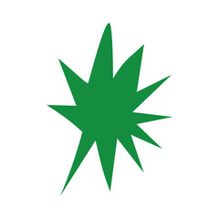 random green spiky shape