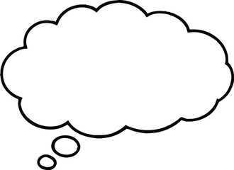 cloud talk bubble icon line art silhouette vector illustration