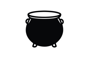 Isolated Black Cauldron Vector Illustration For Halloween Decorations And Magical Themes Perfect For Graphic Design Projects