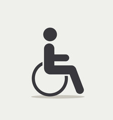Wheelchair Symbol Access Icon in Dark Gray