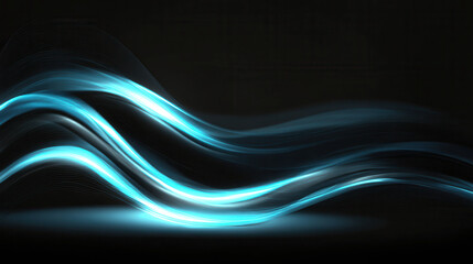 Abstract Dark Blue Wavy Background
