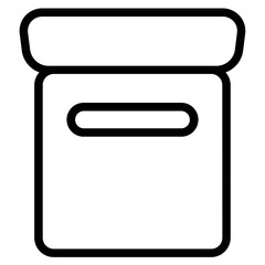 Archive Box Mail Line Icon