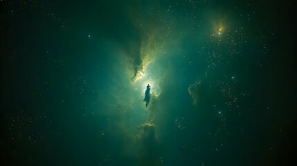 Cosmic nebulae, illuminated by distant starlight.