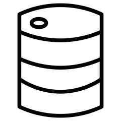 Drum Keg Barrel Line Icon