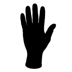 Obraz premium Silhouette of a hand with fingers extended