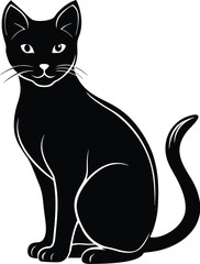 Cat silhouette vector designs 19